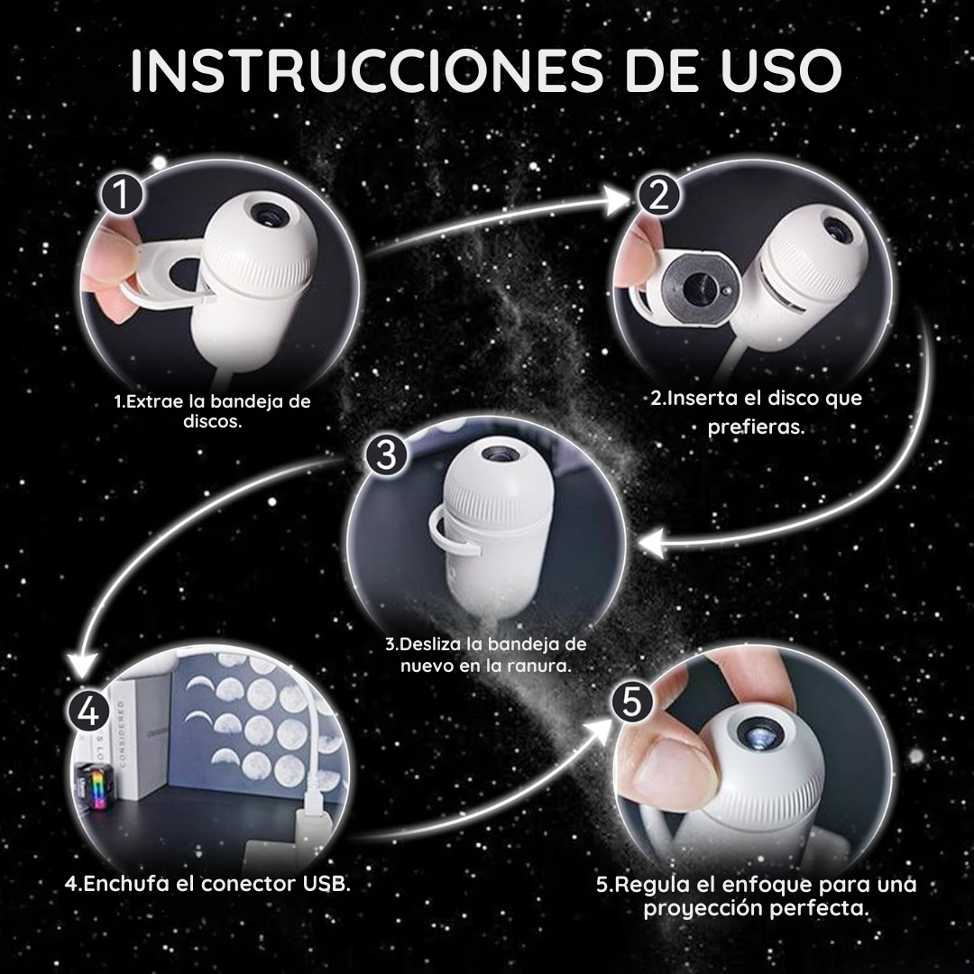 Mini Planetario USB de Galaxias y Planetas